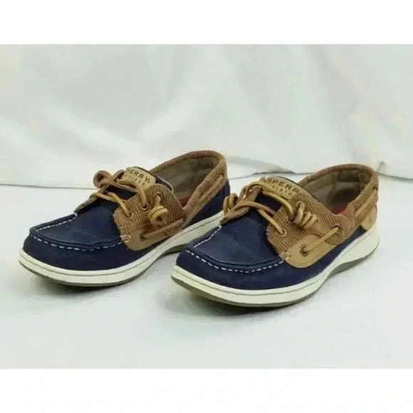 Sperry Top Sider Size 6.5M Women s Denim Corduroy Three Eye Boat Shoes STS90253 - Picture 6 of 12